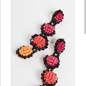Bauble bar Rosalind drop earrings pink/orange